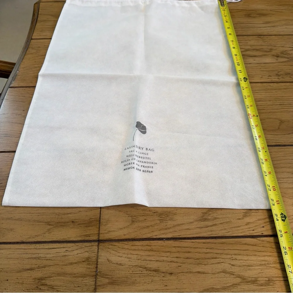 White Laundry Bag with Drawstring